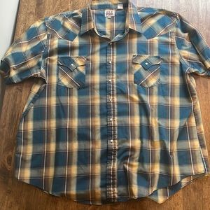 COPY - Vintage Ely Cattlemen Western Plaid Top with Pearl Snaps 3X